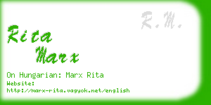 rita marx business card